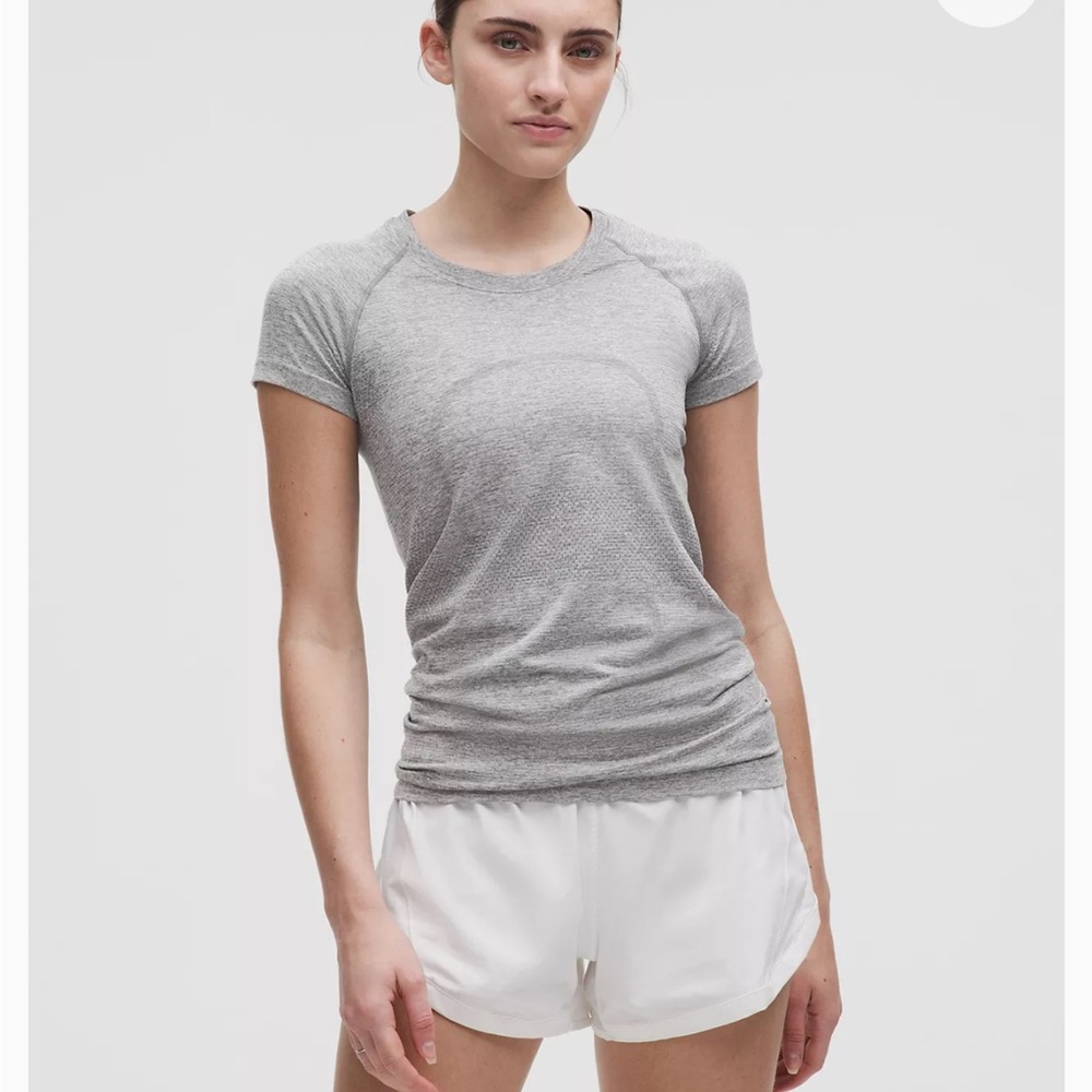 Gray lululemon swiftly tech waist length